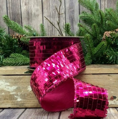 4 Shimmering Velvet Ribbon: Pink - 10yds